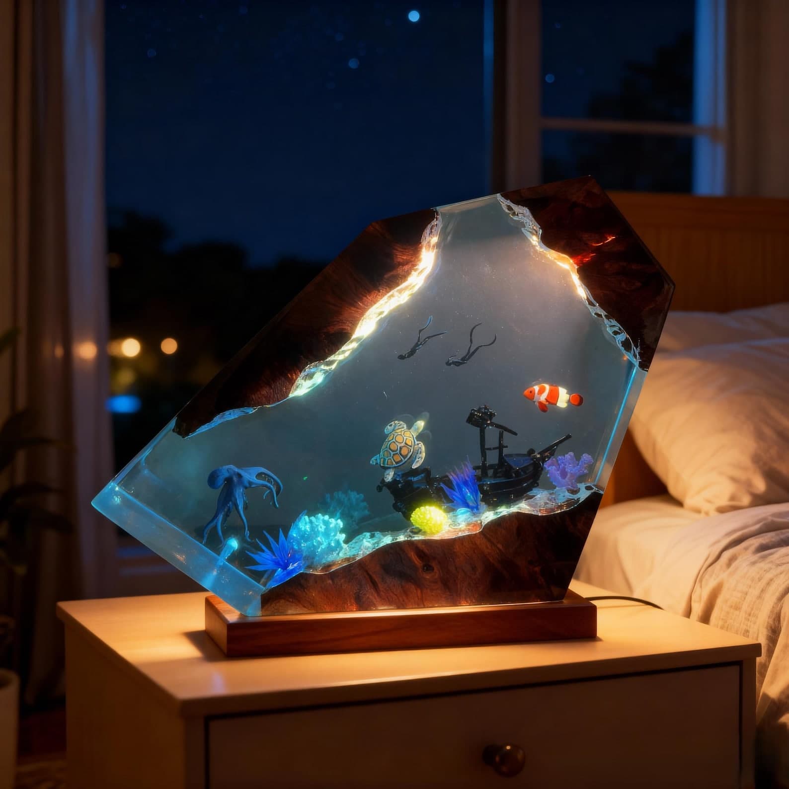 Fire Breath Dragon Resin Lamp, Fantasy Skyrim Night Light, Mystical Flame-Breathing Resin, Handmade Gift for New Year 15