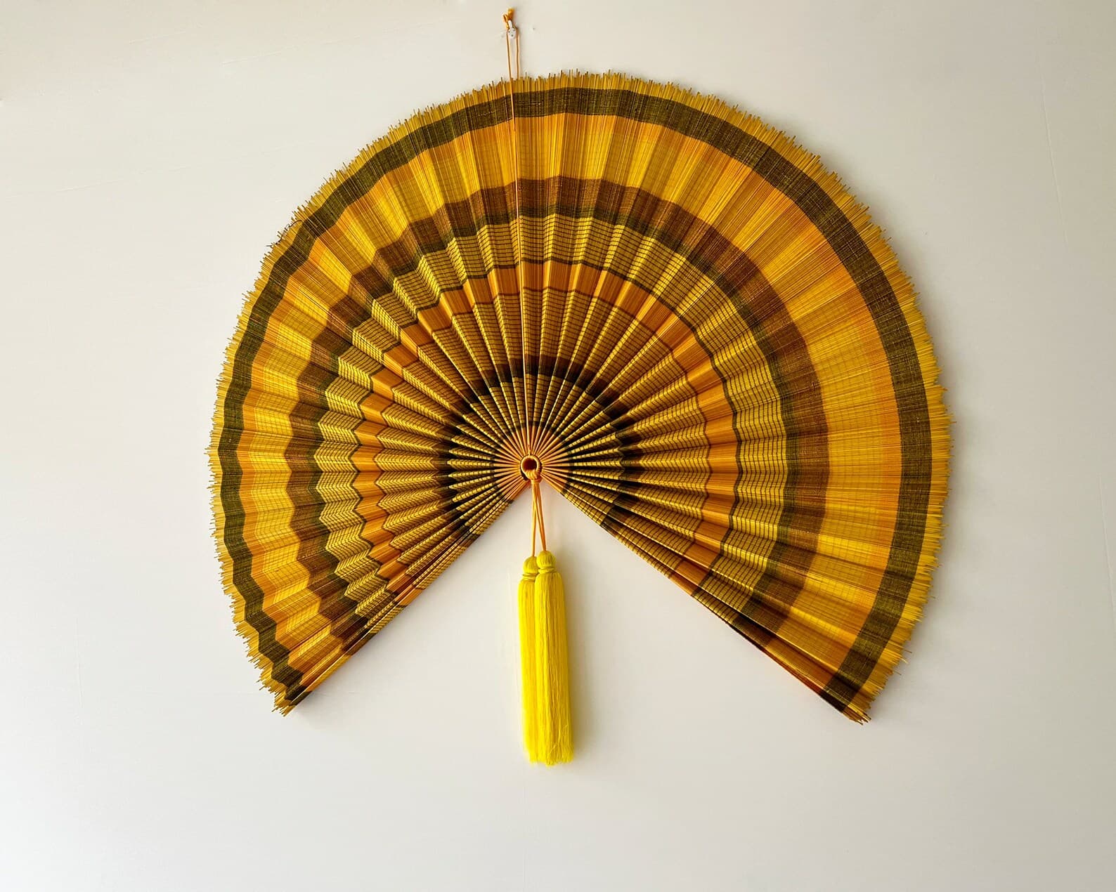 Bamboo Decorative Fans, Handcrafted Bamboo Fan, Boho Bamboo Wall Decor, Artisan Bamboo Fan Decor, Bamboo Fan, Wall Fan Decor 3