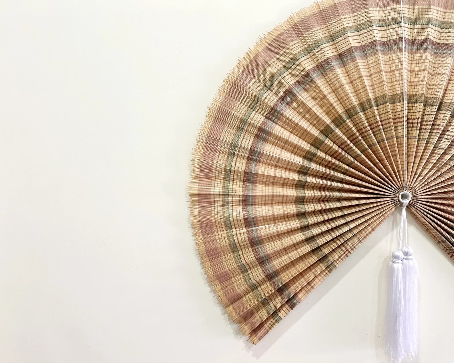 Wall Fan Decor, Bamboo Decorative Fans, Handcrafted Bamboo Fans, Boho Bamboo Wall Decor, Artisan Bamboo Fan Decor, Bamboo Fan ( Style 105 ) 6