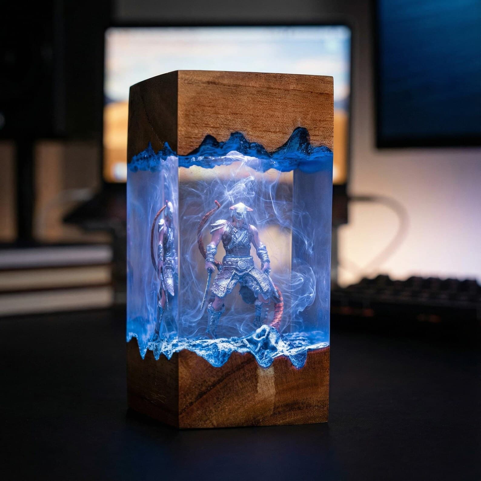 Dragon Born Resin Lamp | Handcrafted Epoxy Night Light, Ancient Fantasy Desk & Gaming Decor, Unique Housewarming Gift 1