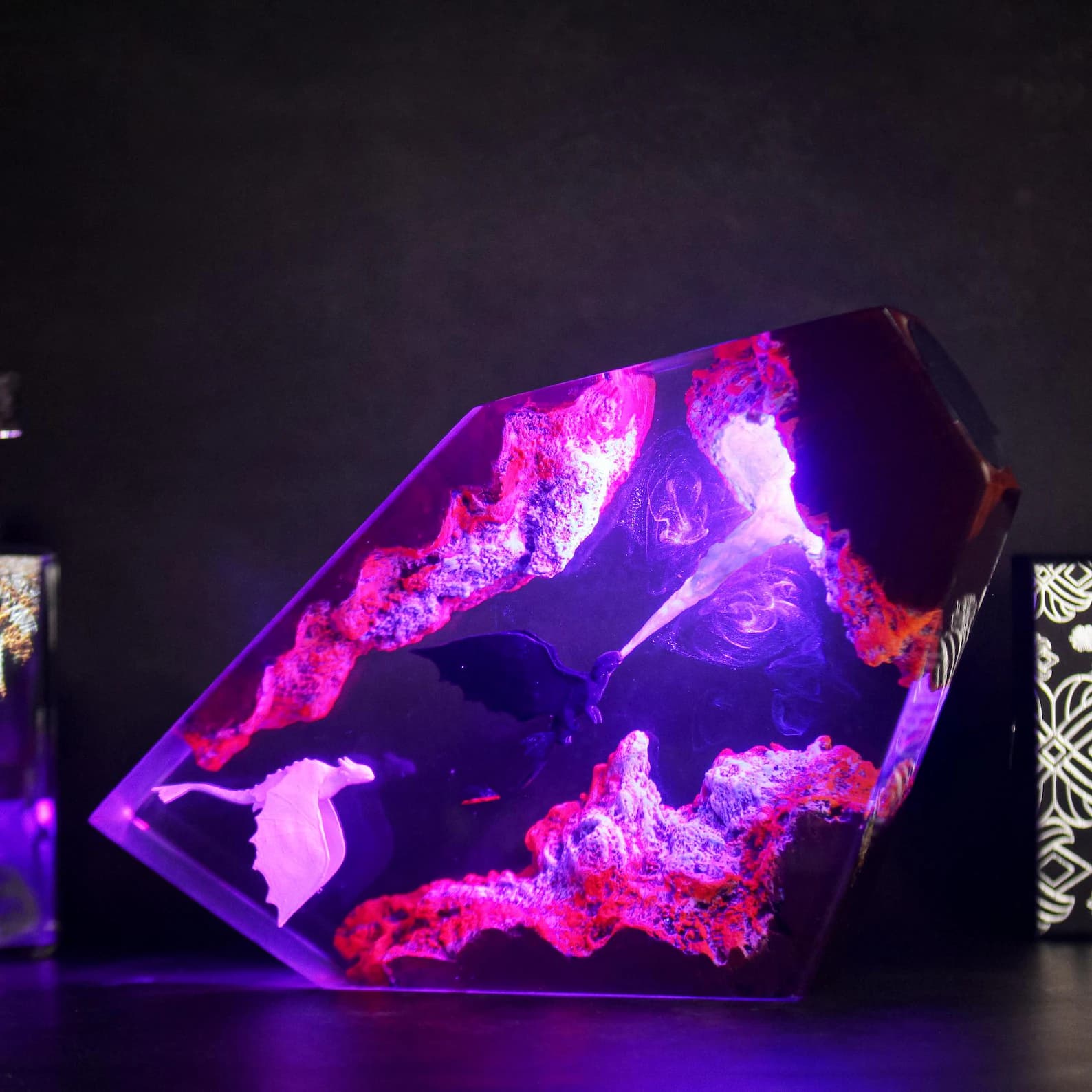 Dragon Resin Lamp, Toothless Dragon Handmade Decor Epoxy Resin Lamp, Unique Handmade Dragon Gift for Room Decor, Resin Night light gift 10